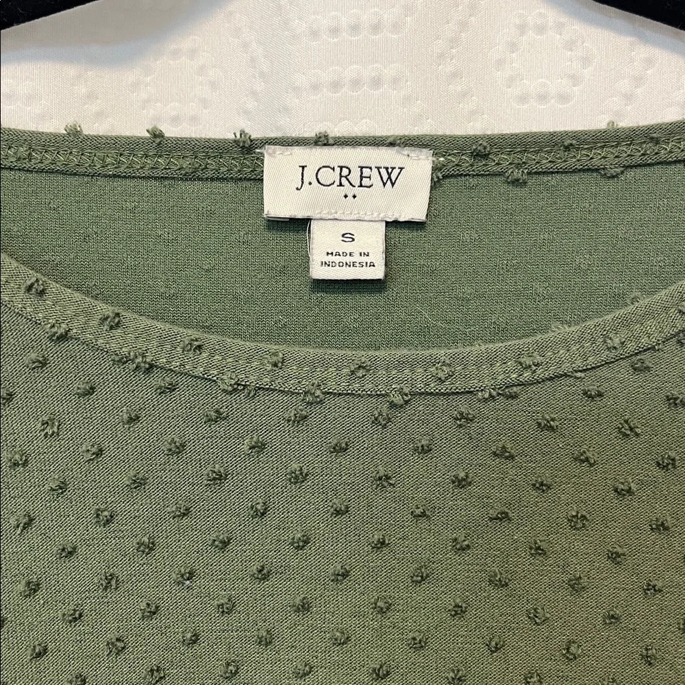 J.Crew Polka dot ruffle sleeve top